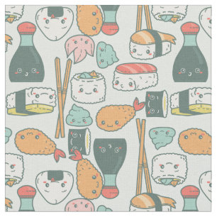 Tela kawaii verde sushi tempura lindo