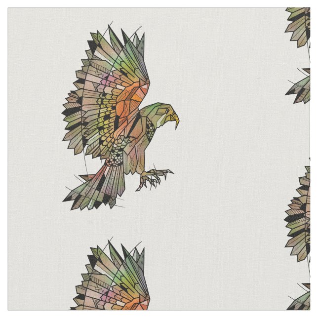 Tela Kea Geometric Parrot (De cerca)
