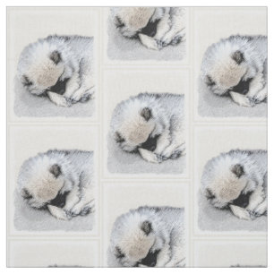 Tela Keeshond Sleeping Pinting Pintura Original De Perr