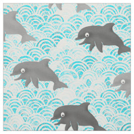 Tela Keiki Watercolor Dolphin Wave