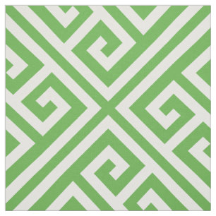 Tela Kelly Green Greek Key Large Scale