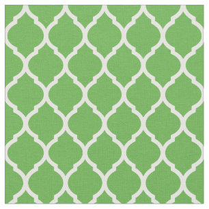 Tela Kelly Green Moroccan Quatrefoil