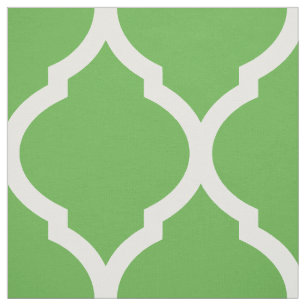 Tela Kelly Green Moroccan Quatrefoil Large Scale