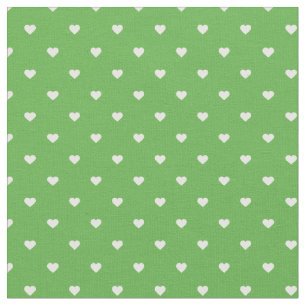 Tela Kelly Green Polka Dot Hearts