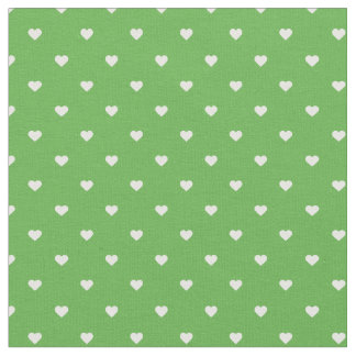 Tela Kelly Green Polka Dot Hearts