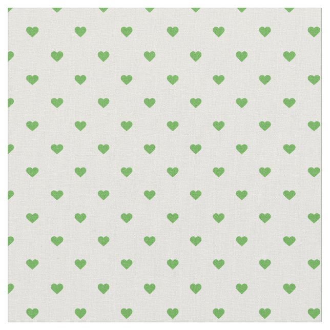 Tela Kelly Green Polka Dot Hearts (De cerca)