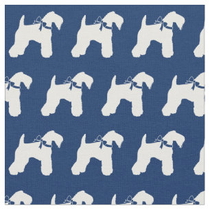 Tela Kerry Blue Terrier Dog Silhouette Mascota Marina A