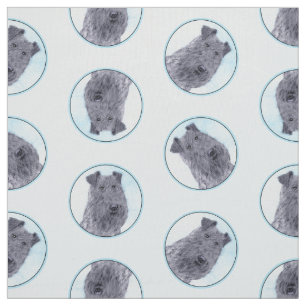 Tela Kerry Blue Terrier Pintura Cute Original Perro Art