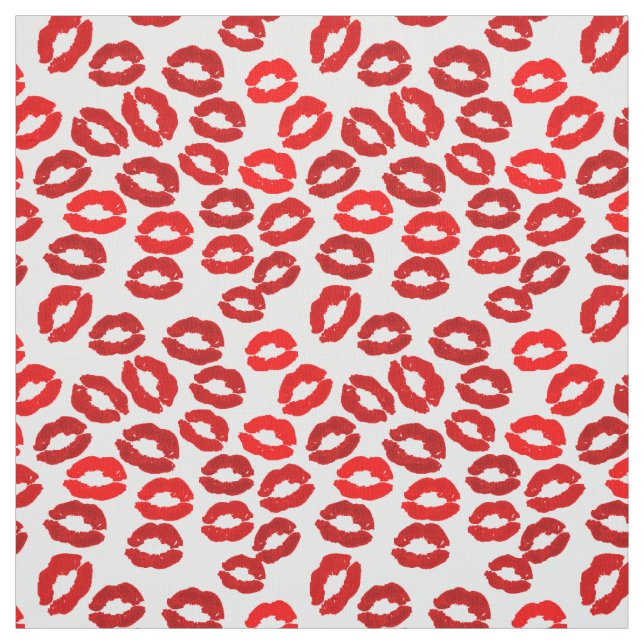 Tela kisses lips lipstick print valentines day pattern (Retal)