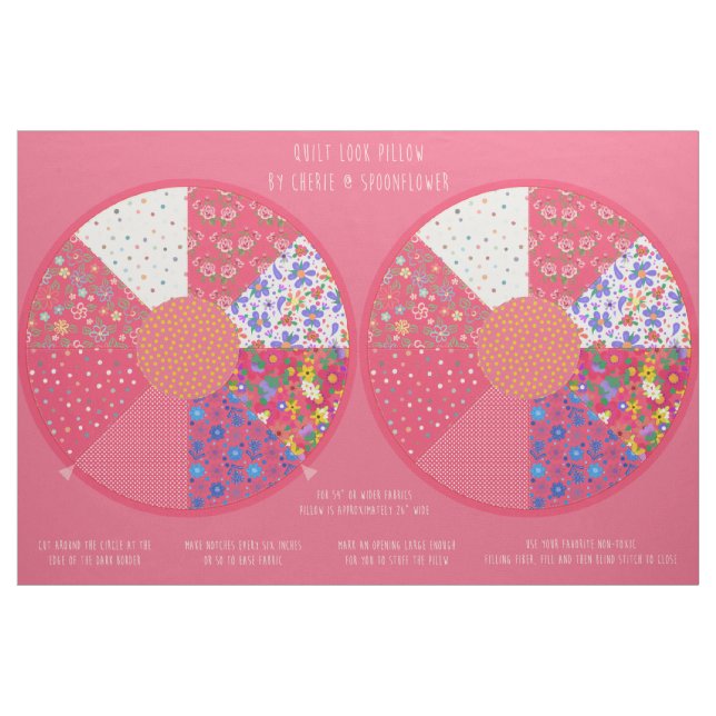 Tela Kit de cojín redondo acolchado estilo corte y cost ("Cuarto gordo" (fat quarter))