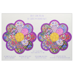 Tela Kit de Corte y Costura de Cojín Redondo Floral con