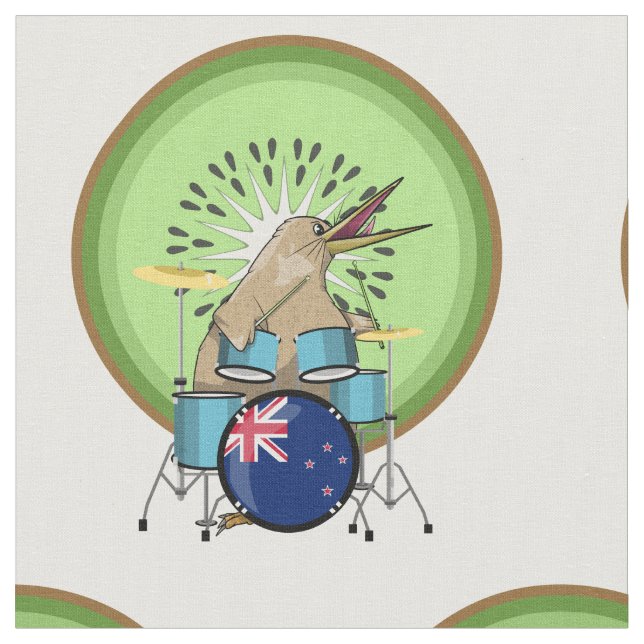 Tela Kiwi Bird Drummer (De cerca)