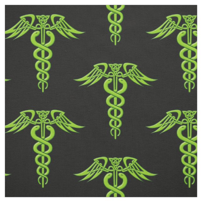 Tela Knot Caduceus celta verde (Retal)
