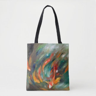 Tela Koi Storm - Bolso tote de impresión total personal