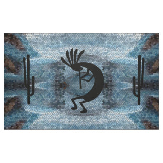Tela Kokopelli Southwest Desert Mosaic Blue DIY
