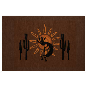 Tela Kokopelli Sun Southwest Desert Rustic Brown