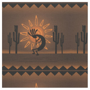 Tela Kokopelli Sun Southwest Desert Rustic Brown
