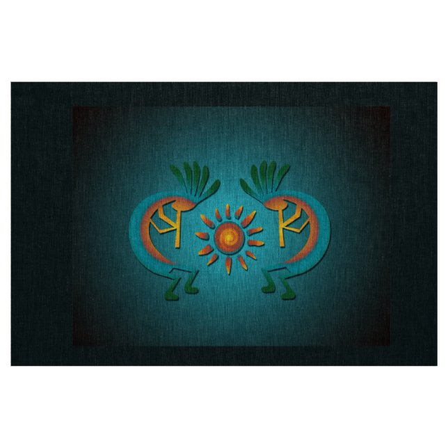 Tela Kokopelli Sun Southwest Turquoise ("Cuarto gordo" (fat quarter))