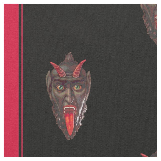 Tela Krampus rayado (De cerca)