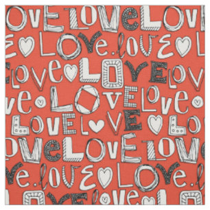 Tela l o v e LOVE red