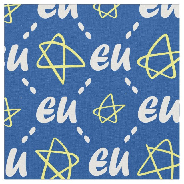 Tela La bandera de la Unión Europea estrellas azules am (De cerca)