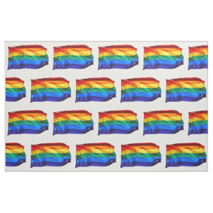 Tela La bandera del orgullo gay de SlipperyJoe's ondean