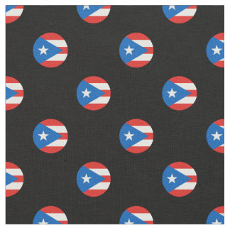Tela La bandera puertorriqueña, polka, pega negro