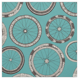 Tela la bici rueda la turquesa