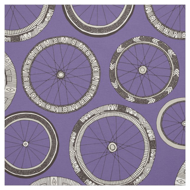 Tela la bici rueda la violeta (Retal)
