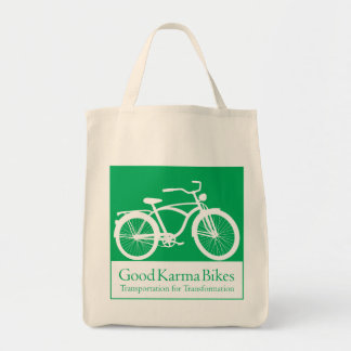Tela La buena karma Bikes el bolso de ultramarinos