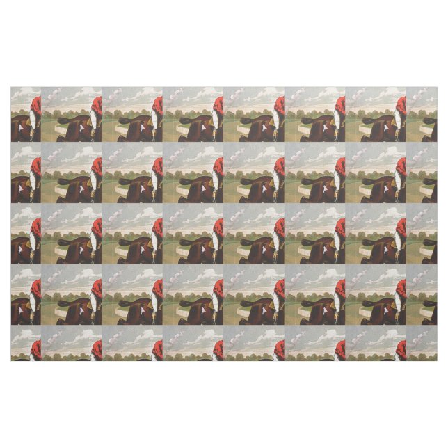 Tela La carrera de caballos SUPERIOR es mi vida ("Cuarto gordo" (fat quarter))
