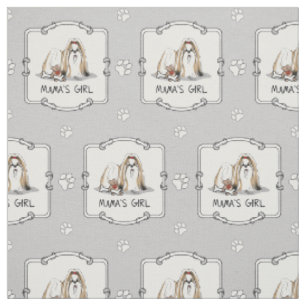 Tela La Chica de mamá Shih Tzu (tan blanca como la blan