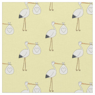 Tela La cigüeña cute a la guardería Sexo neutro Amar