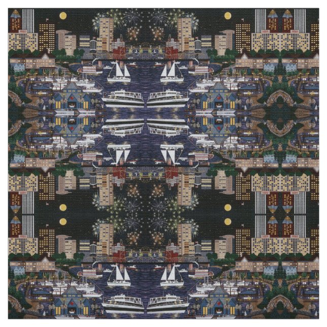 Tela La ciudad nunca duerme (Retal)