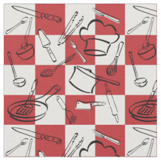 Tela La cocina equipa el tablero de damas