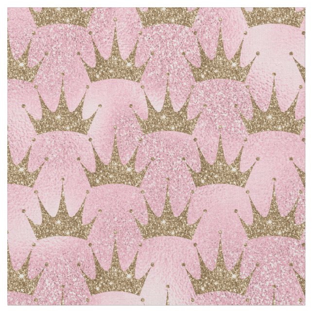 Tela La corona Purpurina dorada (De cerca)