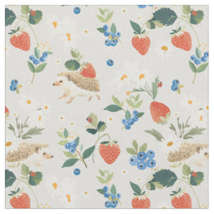 Tela La cosecha más dulce - jardín de fresas de erizo
