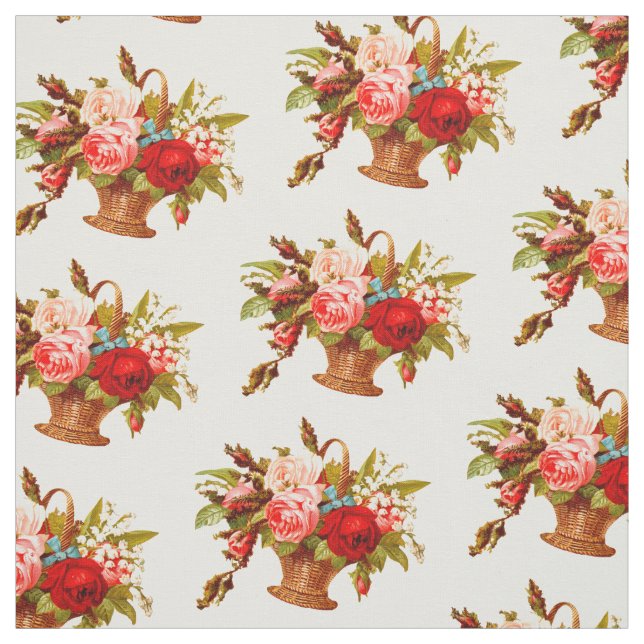 Tela La decoración del campo francés Rose Bouquet (Retal)