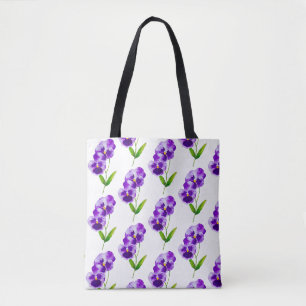 Tela 'La fiesta de las Pensamientos' en un bolso tote (