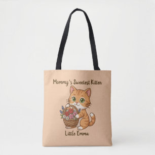 Tela La Gatita Más Dulce de Mamá: Bolso Tote Caprichoso