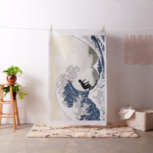 Tela La gran persona que practica surf de Kanagawa