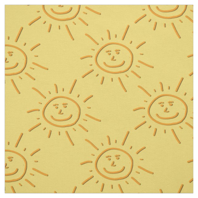 Tela La mano sonriente divertida atrajo la luz del sol  (Retal)