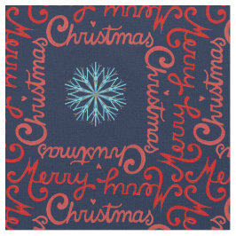 Tela La marina navideña dulce y con copas de nieve