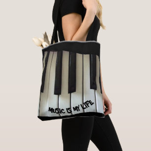 Tela La música es mi bolso de vida de Tote