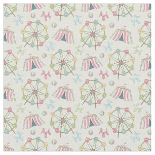 Tela La noria del tema del circo del bebé hincha la