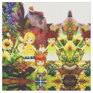 Tela "¡La señorita Elizabeth", amigos de RETRO Fabric!