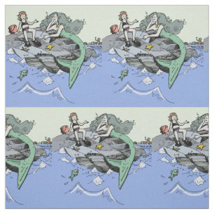 Tela La sirena costera lindo personalizado playa arte i