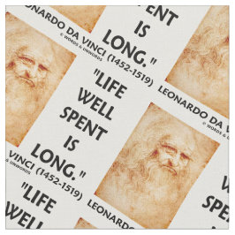Tela La vida bien empleada es cita larga de Leonardo da