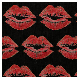 Tela labios rojos besar impresión día de San Valentín t