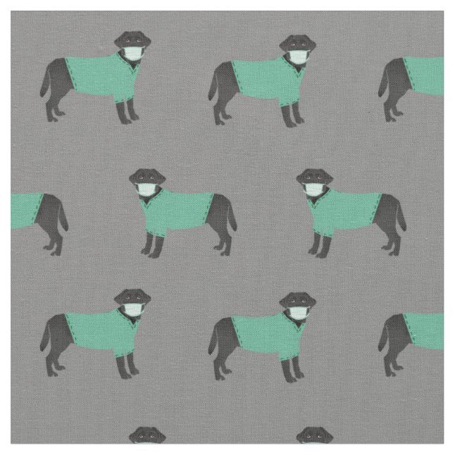 Tela Labrador negro con grises (De cerca)